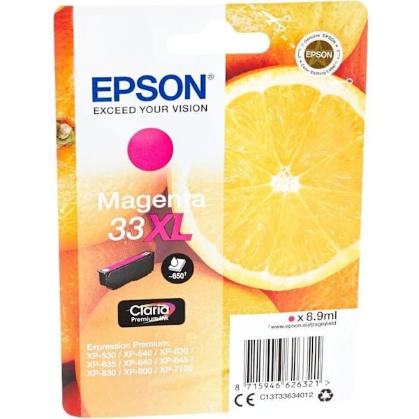 EPSON T3363 XL Magenta mustepatruuna - oranssit (C13T33634012)