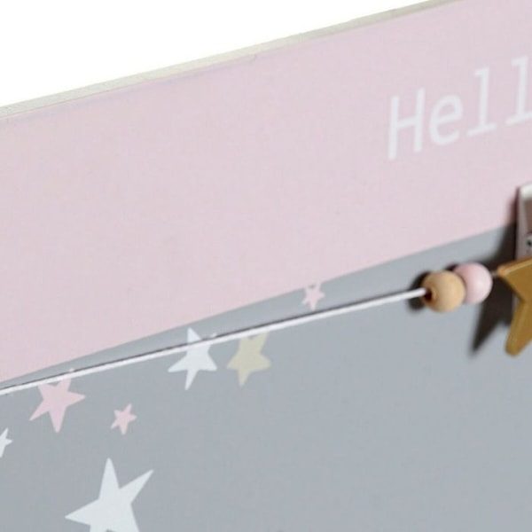Valokuvakehys - DKD Home Decor - Moi Kaunis - MDF-puu - 40 x 1 x 24 cm - Koristeelliset tähdet grå/rosa