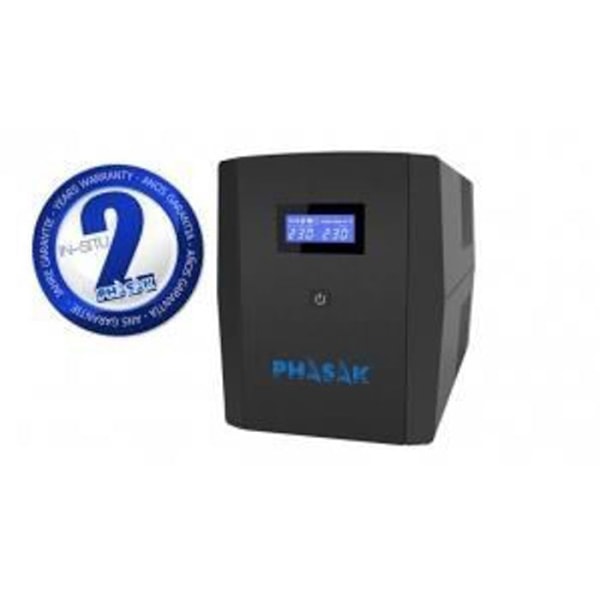 phasak interaktiivinen verkkojännitelaturi lcd sirius 1260va - 720w
