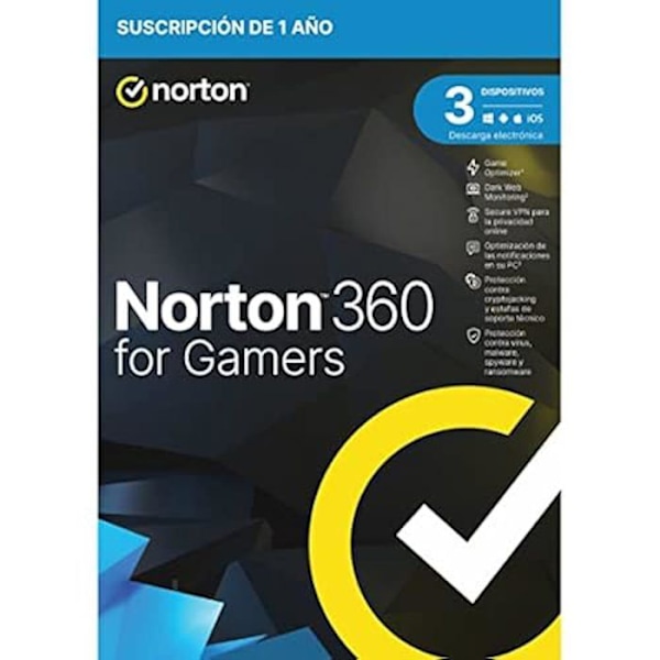 Norton 360 Gamers - NORTON - 50GB - 3 enheter - Onlinesäkerhet - Avancerat skydd