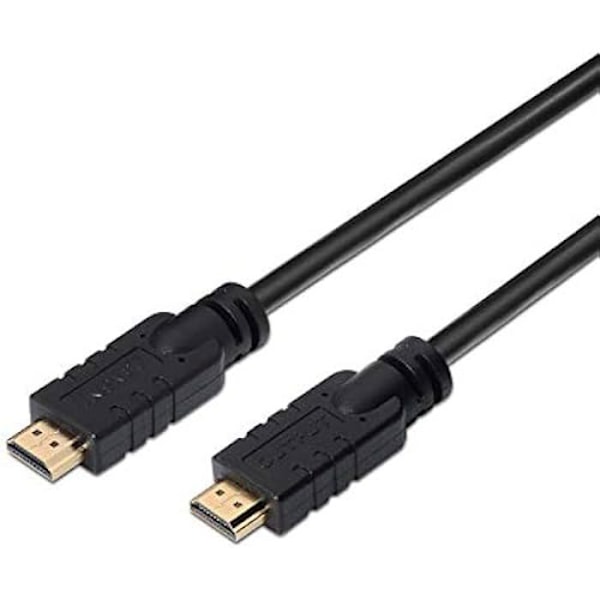 AISENS HDMI-kabel - HEC High Speed - 30m - Signalforstærkning - Sort Svart