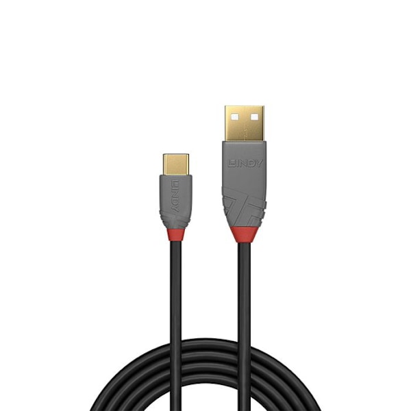 USB 2.0 tyypin A–C kaapeli - LINDY - Anthra Line - 0,5 m - Kaksoissuojatut, kullatut liittimet