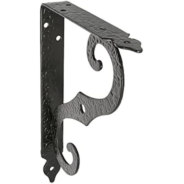 Hyllykonsoli - AMIG - Seinäkulma - Teräs - Musta - 200 x 150mm Svart