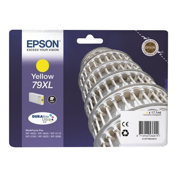EPSON 79 XL gul blækpatron - Tower of Pisa - DURABrite Ultra Ink - 17,1 ml - Inkjet