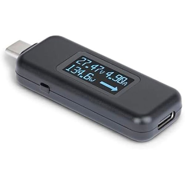 StarTech.com USB-C Strømtester, Digitalt Multimeter, Bilateral Voltmeter og Amperemeter, Op til 240W PD EPR