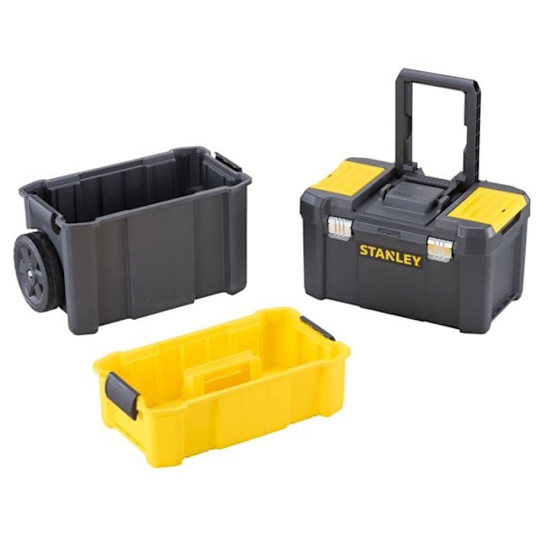 Työpistevaunu - STANLEY - STST1-80151 - 3 in 1 - Telekoppi Kahva - 2 pyörää Svart