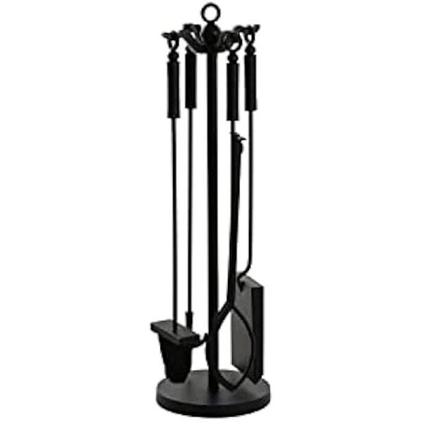 Pejseredskaber - DKD Home Decor - Sort - Stål - 74 x 42 x 21 cm - Standard svart