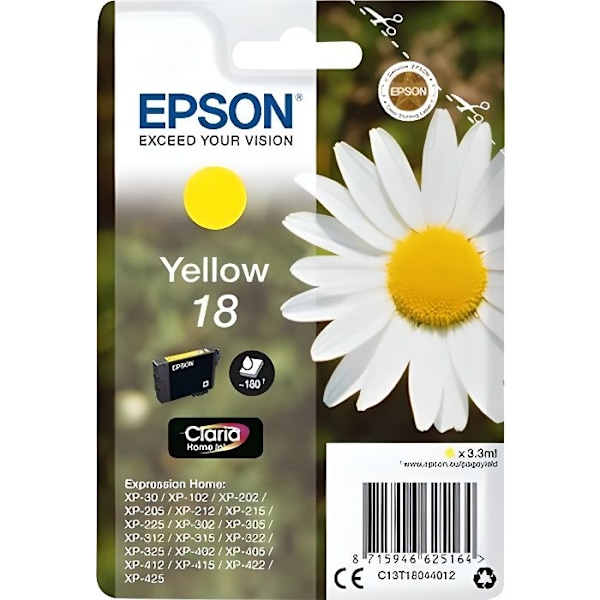 EPSON Bläckpatron T1804 Gul - Daisy (C13T18044012)
