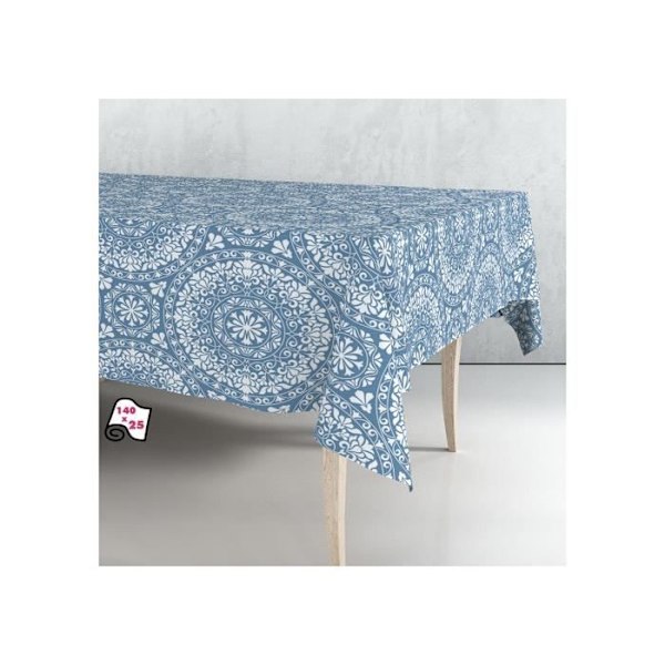 GENERIC - Rulle af gummidug Mandala Blå 140cm x 25m Exma. -Exma Blå