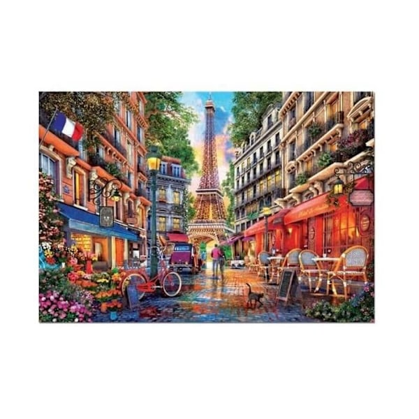 PUZZLE 1000 BITAR: PARIS, DOMINIC DAVISON Enfärgad