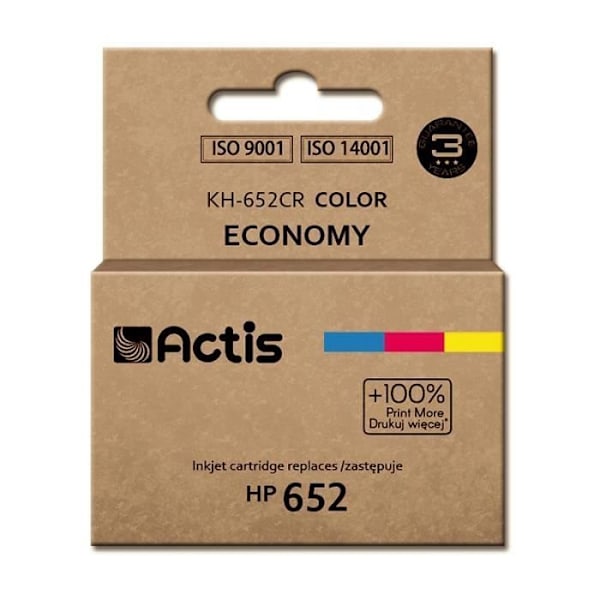 Tintenpatron ACTIS KH-652CR - Sort - Inkjet