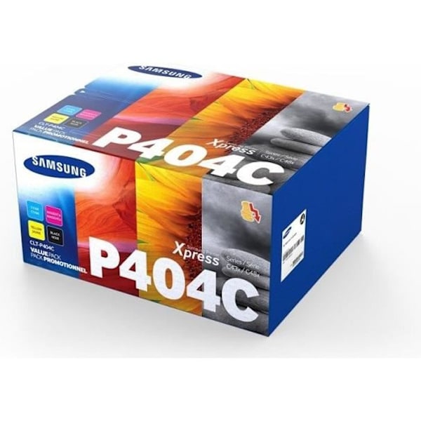 Pakke med 4 Samsung CLT-P404C (SU365A) cyan, gul, magenta, sort tonerkassetter til SL-C430W / SL-C480W / SL-C480FW