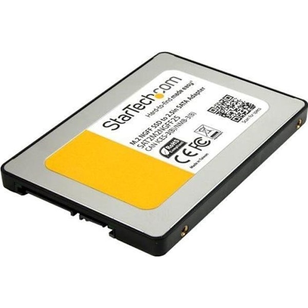 M.2 SSD-sovitin SATA III:lle - STARTECH - SAT2M2NGFF25 - 2,5 tuumaa - 6 Gbit/s - Musta musta