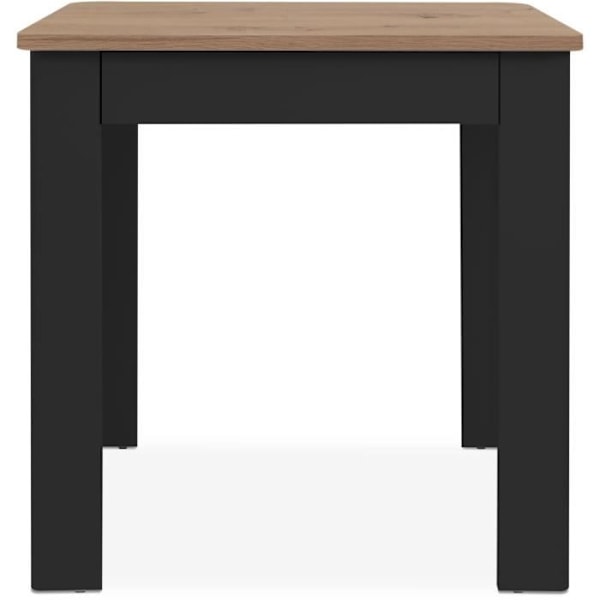 Tabel OSLO - Rektangulær - 4 personer - 80 x 77 x 80 cm - Sort / Håndværks-eg svart / hantverkare ek