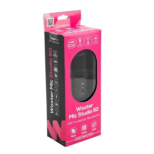 Studie mikrofon - Woxter - Mic Studio 50 - -38 dB - 30-18000 Hz - Omnidirektionel Svart