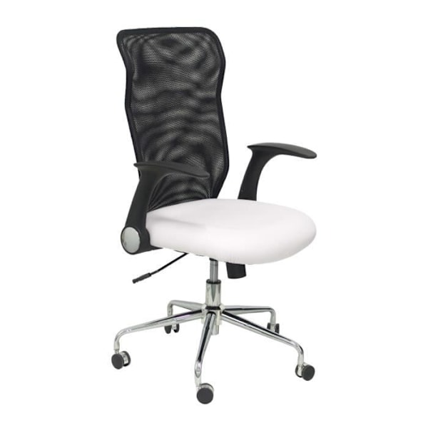 Ergonomisk kontorsstol - PIQUERAS Y CRESPO - Modell Minaya - Vit syntetik - Retraktabla armstöd Vit