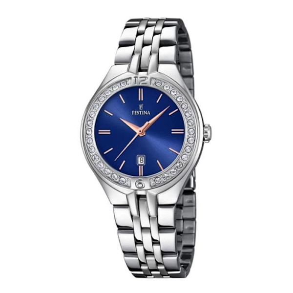 Dameur til kvinder - FESTINA - Mademoiselle - Rustfrit stål - Mørkeblå skive - Chic Blå natt, Silver