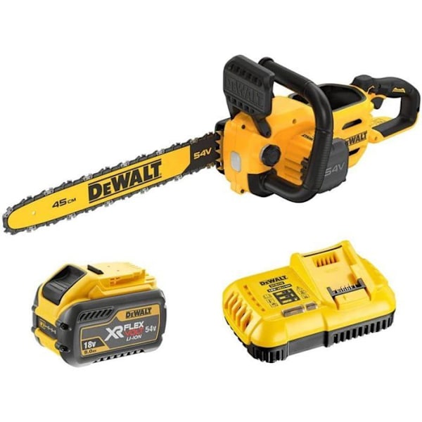 Langaton moottorisaha 54 volttia 45 cm - DEWALT - 1 akulla 54V 3.0Ah - laturi - DCMCS574X1-QW