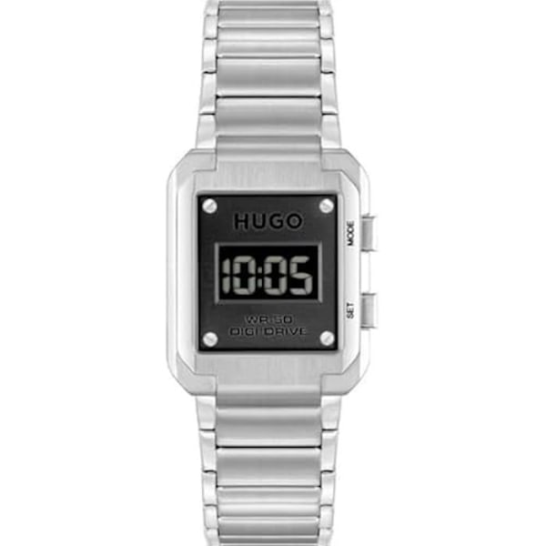 Ur - HUGO - 1530356 - Quartz - Digital - 32 mm - Vandtæthed 50 m Silver, Svart