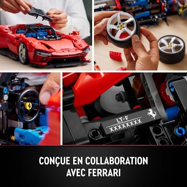 LEGO® Technic 42143 Ferrari Daytona SP3, Modelbil, Bygbar Model, Voksne Röd