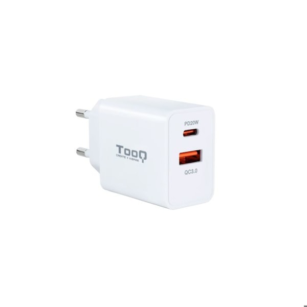 Tooq USB-C Qc 3.0 20W + Usb-A Qc 3.0 18W oplader