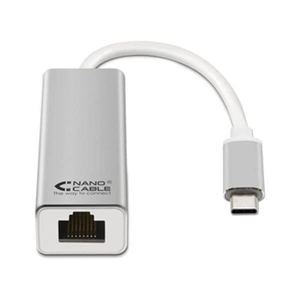 Computertastatur - NANOCABLE - USB 3.0 til Gigabit Ethernet-konverter NANOCABLE 10.03.0402 Sølv
