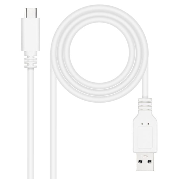 USB 2.0 kabel - NANO KABEL - 10.01.2103-W - USB-C/M-A/M - 3A - 3 meter - Hvid