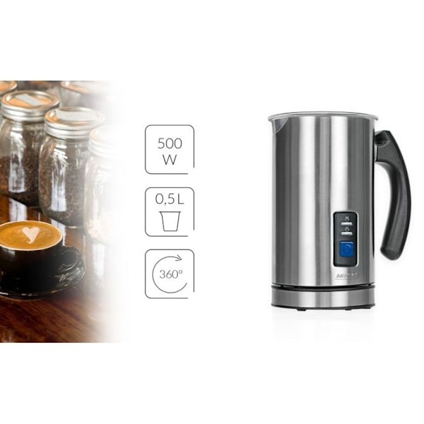 Automatisk mjölkskummare Elektrisk visp 500W Mjölkskummare och uppvärmare MPM MKW-03M 500W Silver 14919 Rostfritt stål