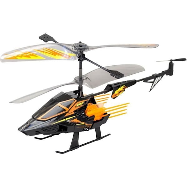 Fjernstyret helikopter - FLYBOTIC - Helico Hover Blast - 23 cm - orange og sort - fra 8 år orange och svart