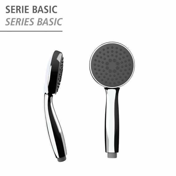 WENKO Bruserhoved Basic, nem rengøring af kalk, Plast, ø10 cm, grå