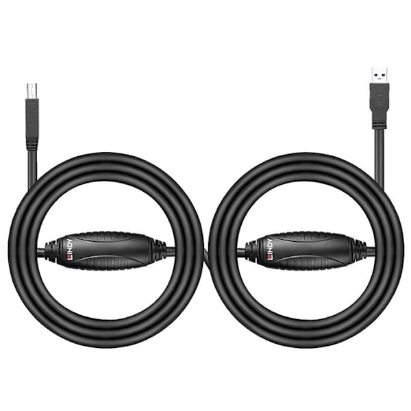 USB-kabel - Lindy - USB 3.0 - 10 m - Aktiv - USB Type A (M) til USB Type B (M)
