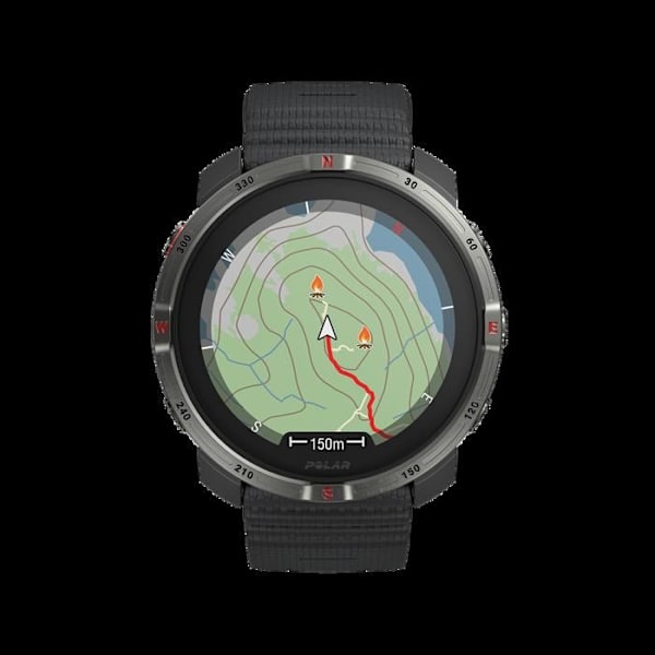 Ulkourheilukello - Polar - Grit X2 - Musta - Safiirilasi - AMOLED-näyttö Nattsvart