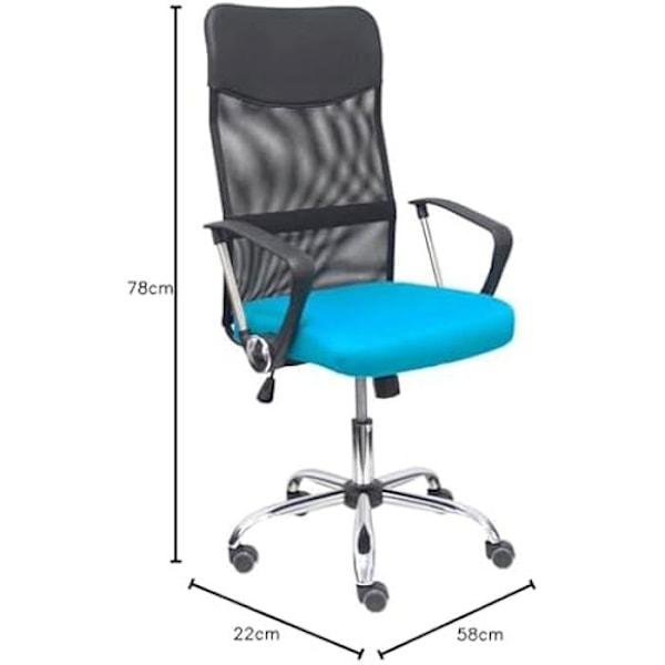 Gontar Chair Black Mesh Back Turkos Seat Brand Piqueras and Crespo Turkos