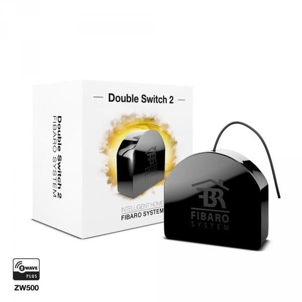 Z-Wave Plus - Fibaro - Kaksinkertainen rele - 10A - Energiamittaus - 230V