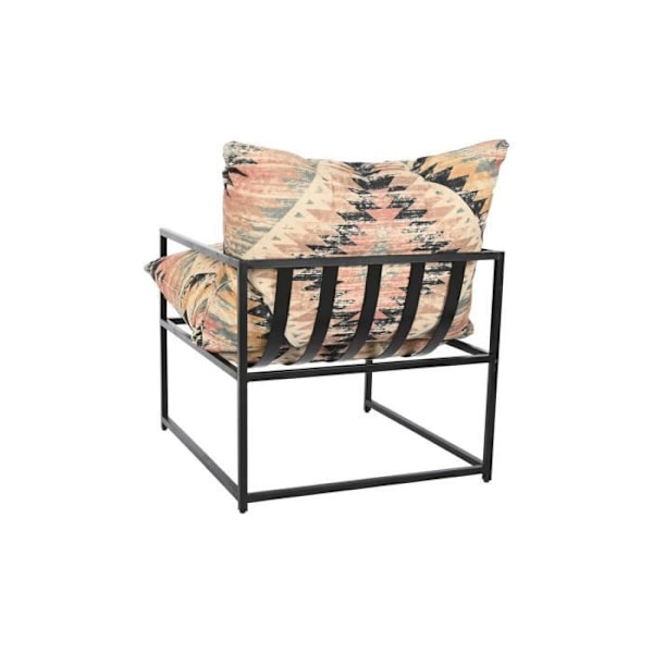 fåtölj 70 x 75 x 85 cm svart metall flerfärgad