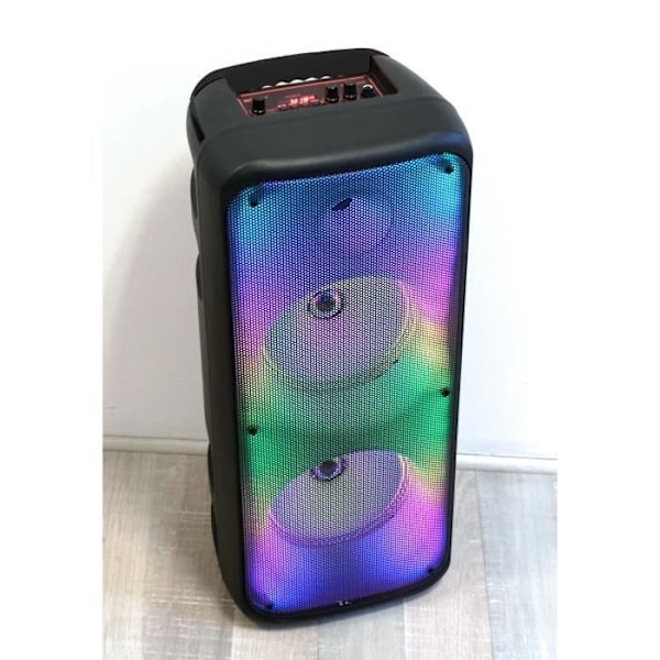 Upplyst karaokehögtalare - INOVALLEY - KA25-FIRE - Bluetooth V5.0 - 64 cm - 850 W - Svart Svart