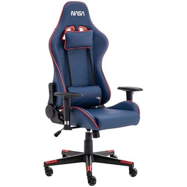 Stol - NASA - GAMER - Højdejusterbar - Med armlæn - Sort