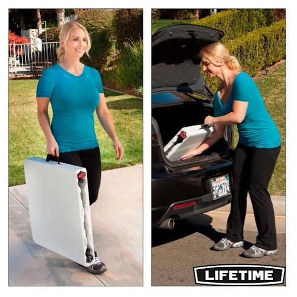 LIFETIME ultra-resistent multifunktions klapbord 122x61x56 - 91,5 cm UV100