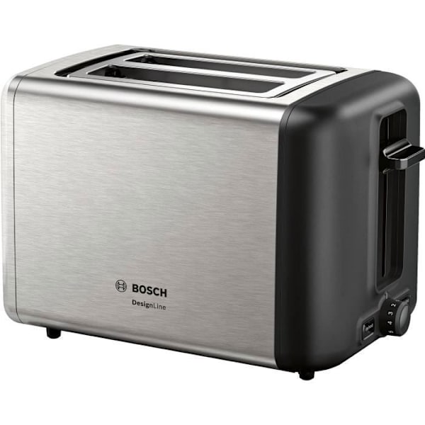 Bosch TAT3P420 brødrister - 2 pladser - 970W - optøning - rustfrit stål/sort