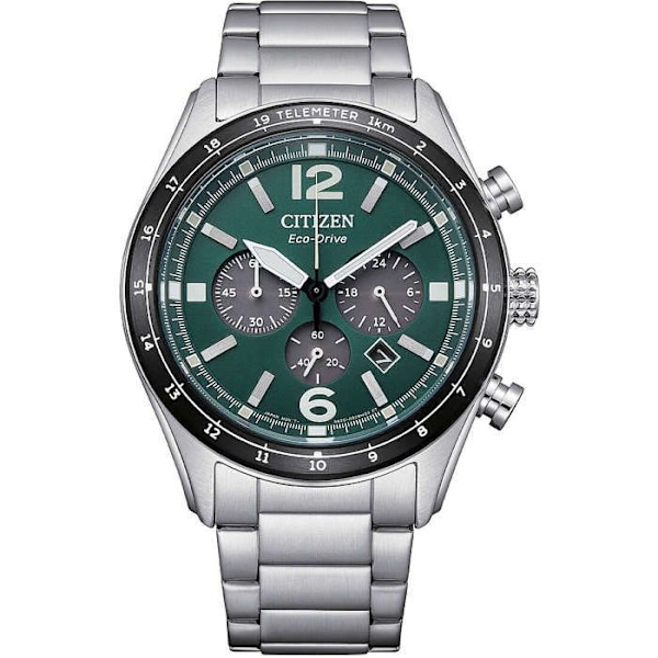 Kello - Vihreä Teräs - Citizen - CA4654-55X Silver, Svart, Grön