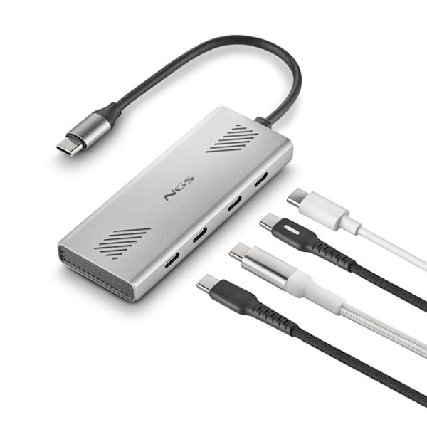 USB-C-hubb - NGS - WONDER4-C - 4 portar - 5 Gbps - Aluminium - 180 mm