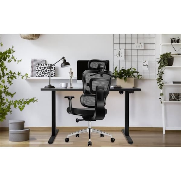 Kontorstol - MARK ADLER - Ekspert 4.9 - Ergonomisk - Lændestøtte - HD Mesh Stof Svart