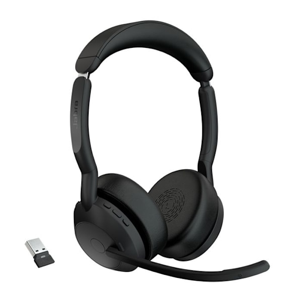 Jabra Evolve2 55 UC Stereo - Kuulokkeet - korvalla - Bluetooth - langaton - aktiivinen melunvaimennus - USB-A - musta -