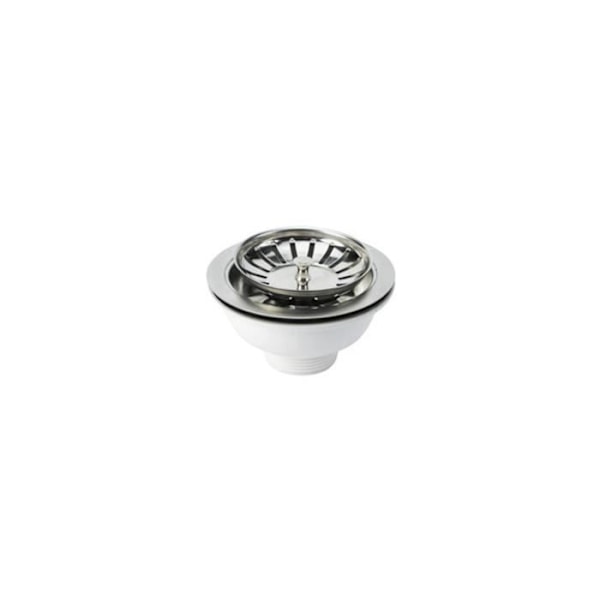 Vaskventil Ø113mm Med Gitter - GENERISK - Hvid Vit