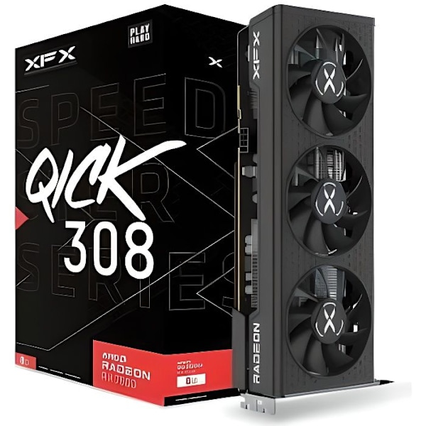 XFX SPEEDSTER QICK308 AMD Radeon RX 7600 Musta Pelikortti 8 GB GDDR6