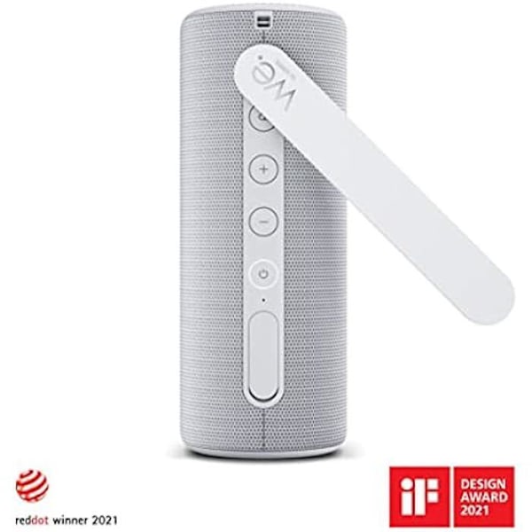 Loewe Vi. av We Hear. Bluetooth-högtalare, IPX6 vattentät, bärbar, uppladdningsbar, lång batteritid Cool Grå