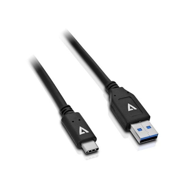USB Type A til Type C Dataoverførselskabel - V7 - 1 m - Sort