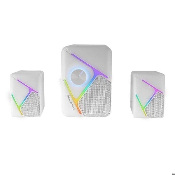 2.1 Gaming-högtalare - Mars Gaming - MS-H21 - 35W - RGB - 3D Surround Vit