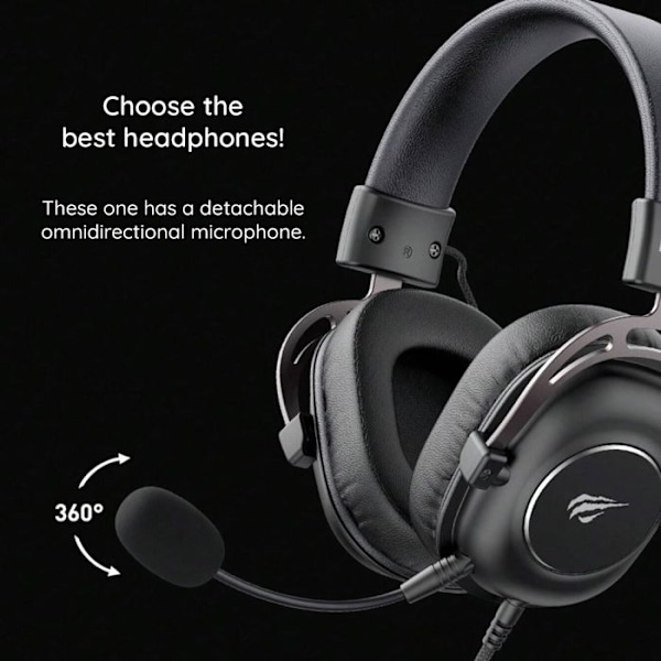Trådløse headset til videospil, 600 mAh - Havit (H2002YG) - Sort