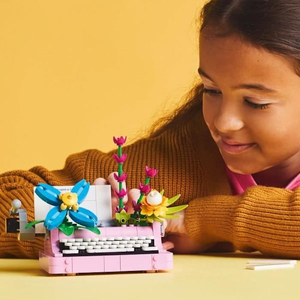 LEGO Creator 31169 3-i-1 skrivemaskine med blomster - Spil til piger fra 8 år og opefter Flerfärgad